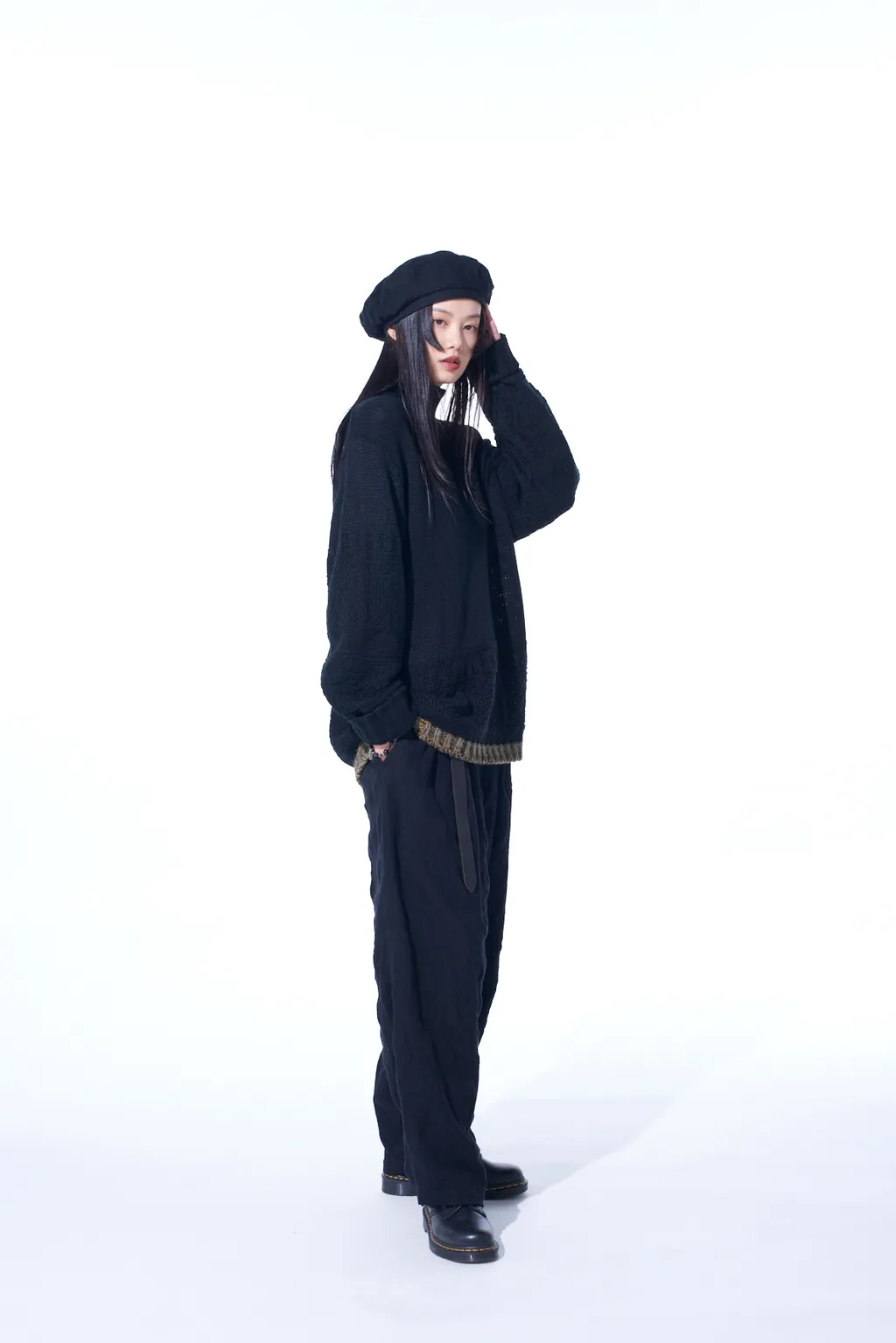 Fulling Finished Shadow Check 3-Tuck Wide Trousers
