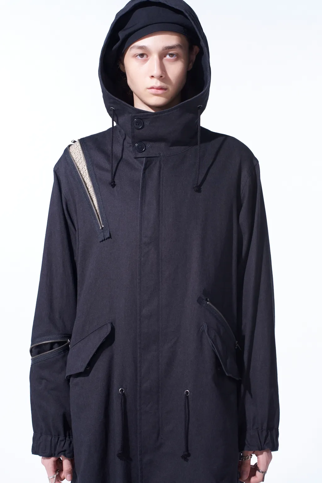 Cotton Drill Zipper Mods Coat