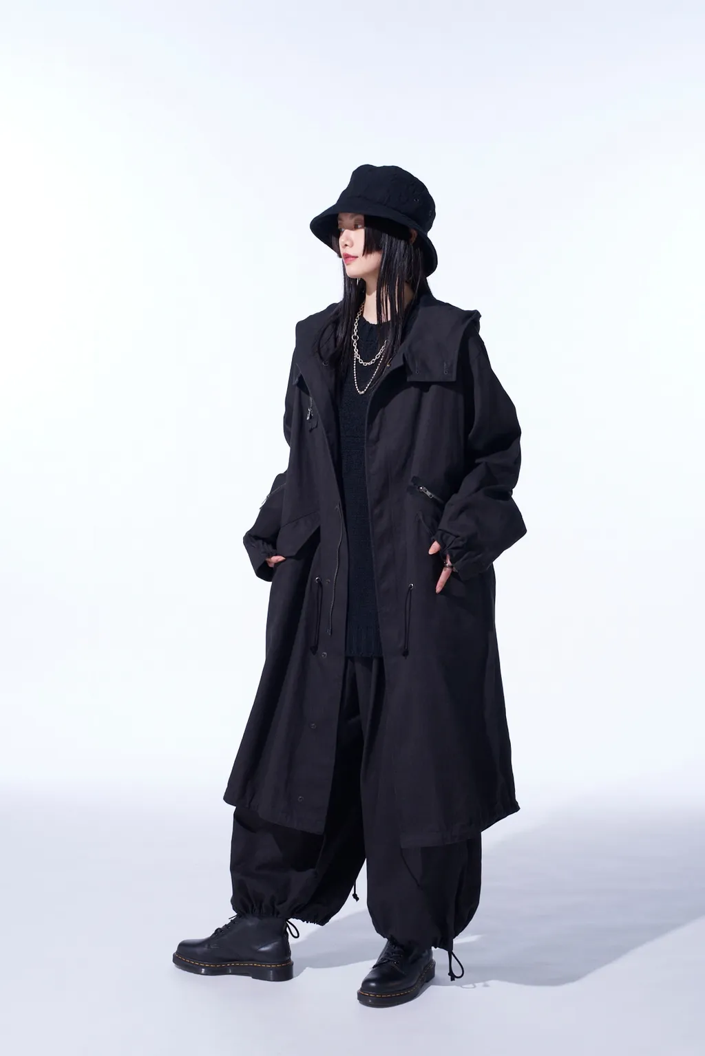 Cotton Drill Zipper Mods Coat