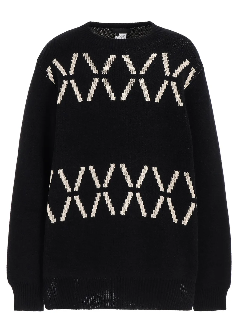 Bulky Wool Birds Eye Reversible Pullover