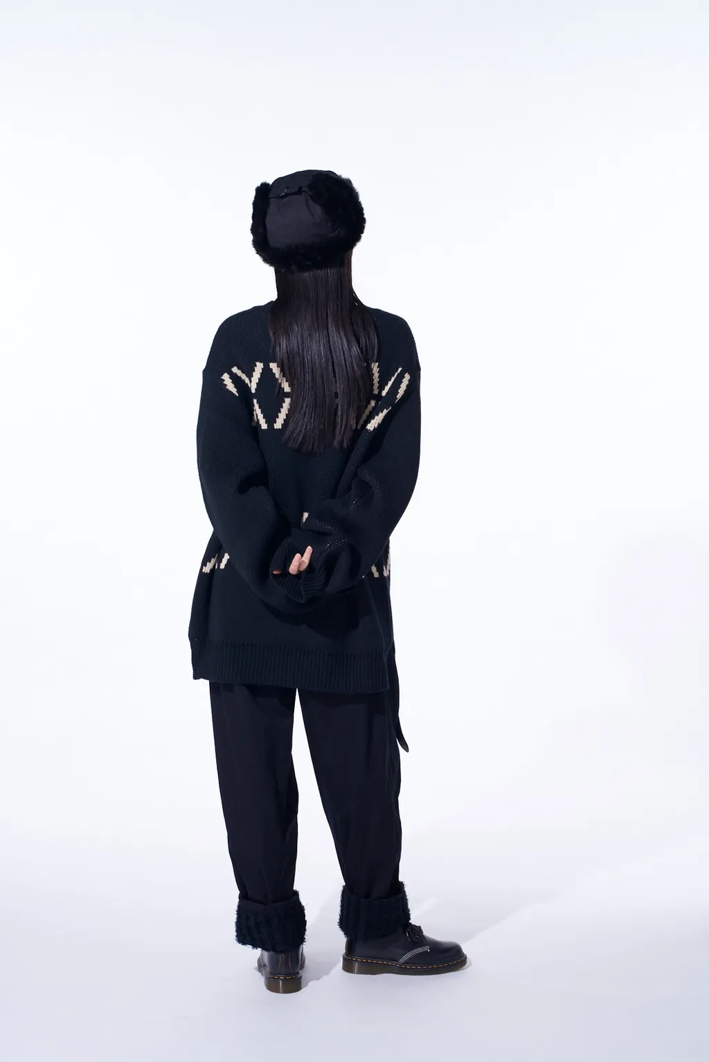 Bulky Wool Birds Eye Reversible Pullover