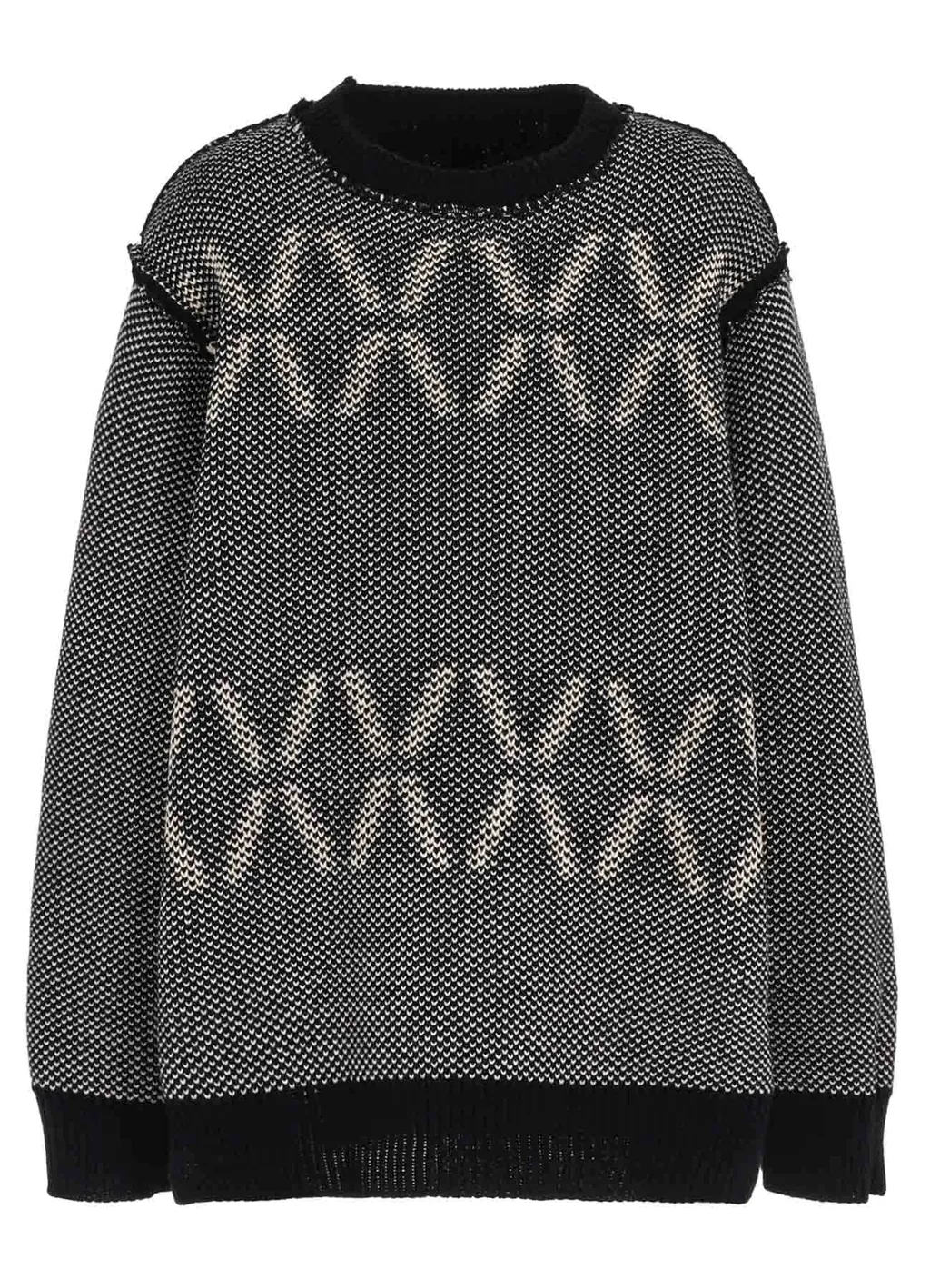 Bulky Wool Birds Eye Reversible Pullover