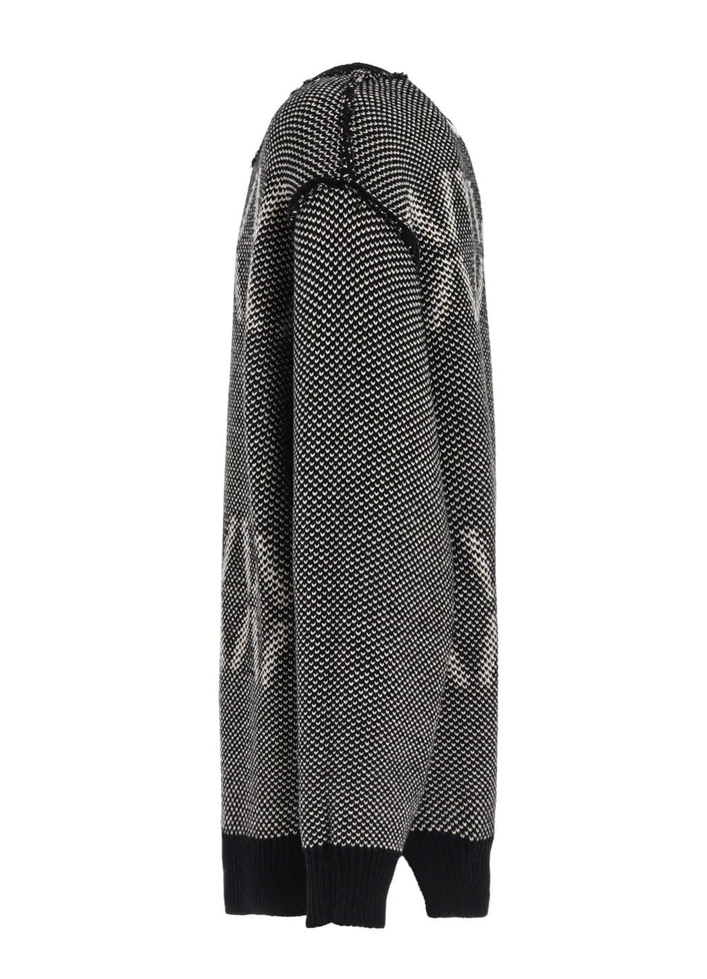 Bulky Wool Birds Eye Reversible Pullover