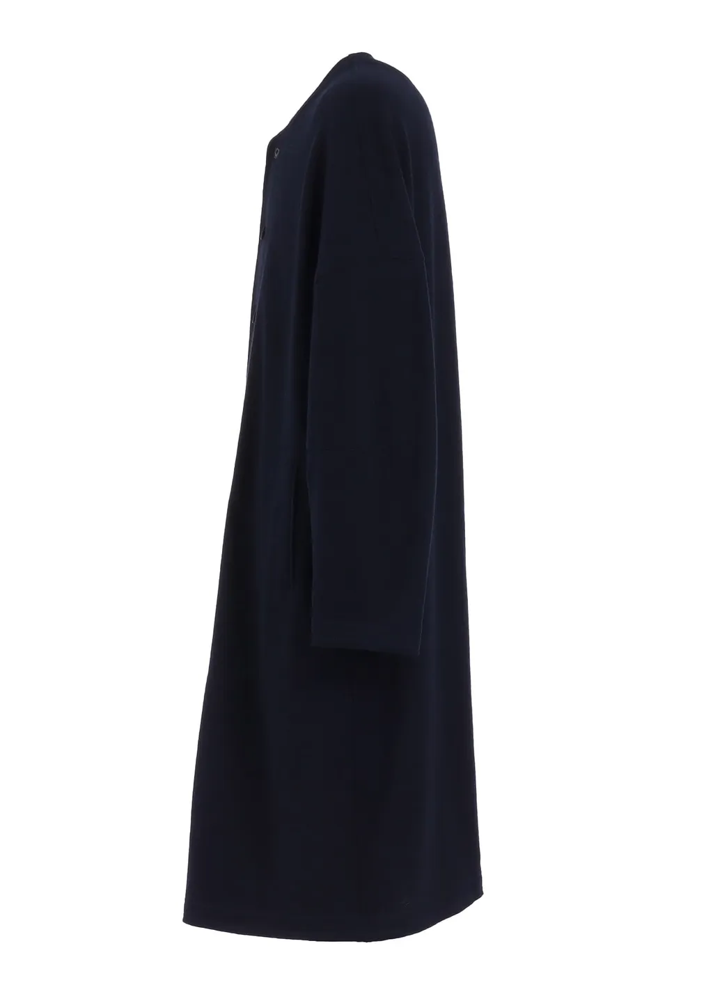Airy Jersey Collarless Long Cardigan