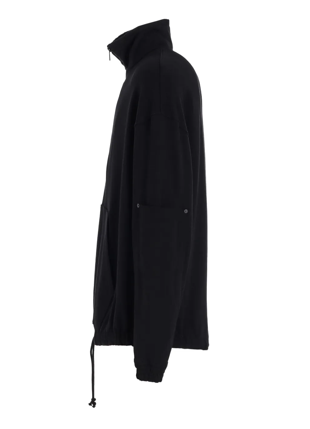 French Terry Patch Design High Neck Pullover
