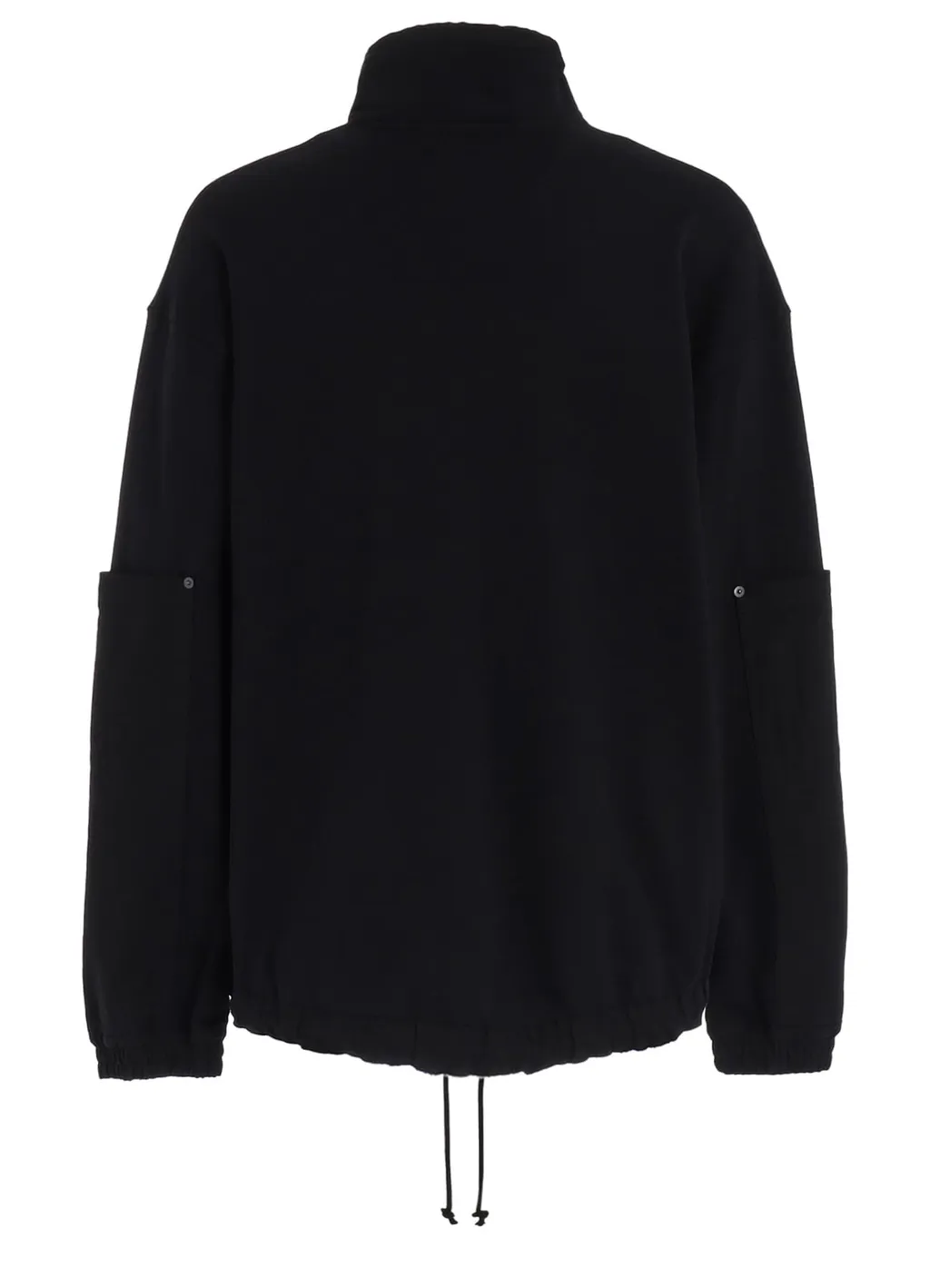 French Terry Patch Design High Neck Pullover