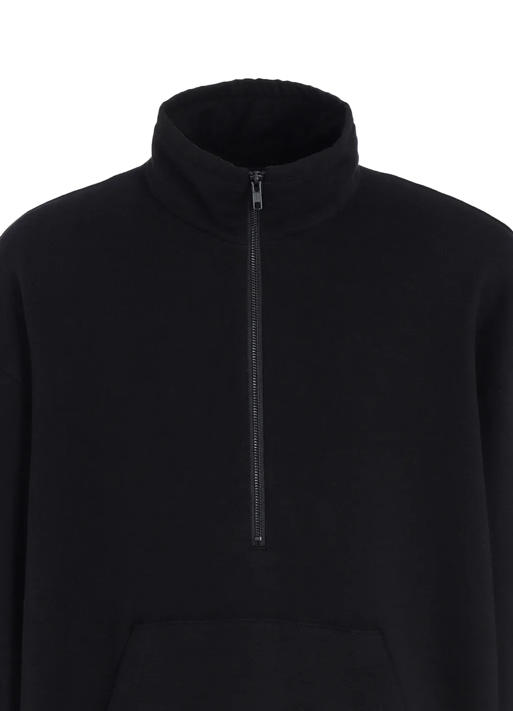 French Terry Patch Design High Neck Pullover