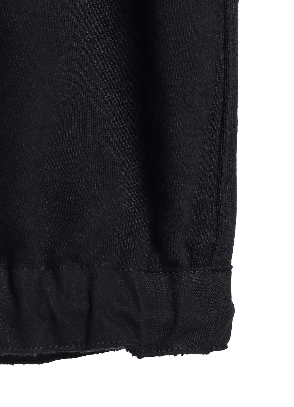 French Terry Patch Design High Neck Pullover
