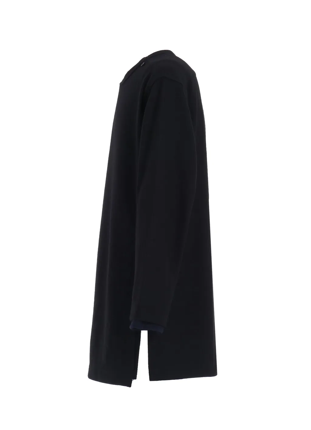 Airy Jersey Front Layer Band Collar Shirt