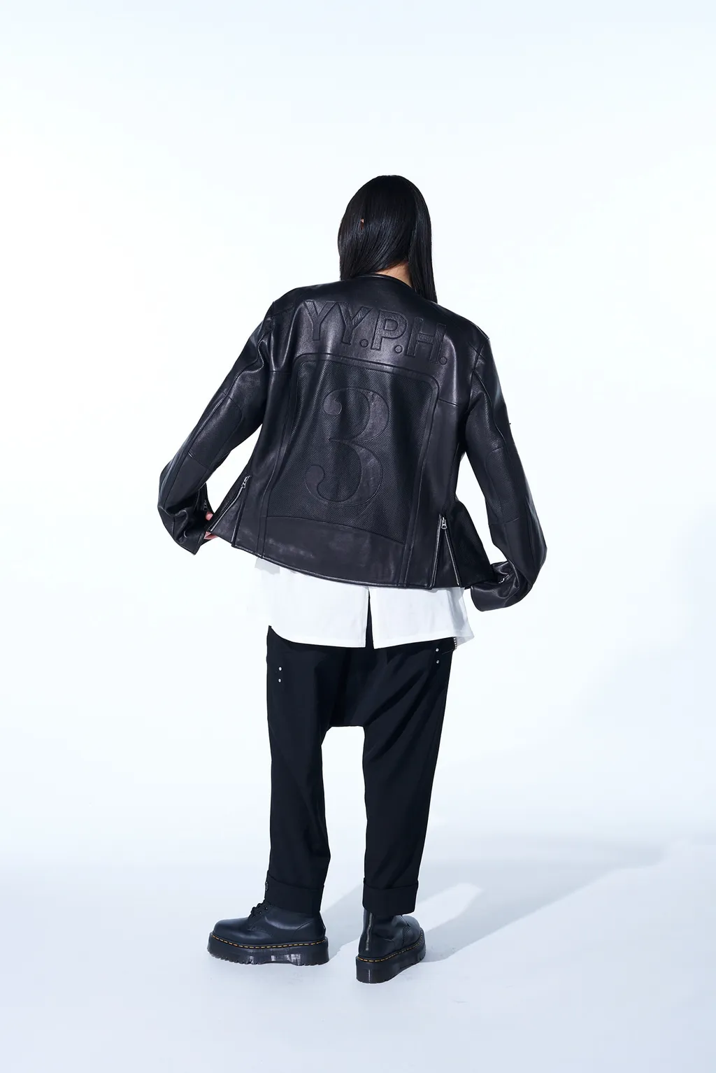 Semi-Vegetable Tanned Sheep Leather Collarless Motorcycle Jacket