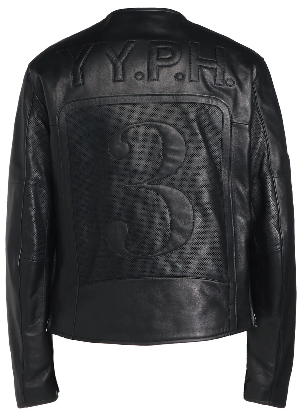 Semi-Vegetable Tanned Sheep Leather Collarless Motorcycle Jacket