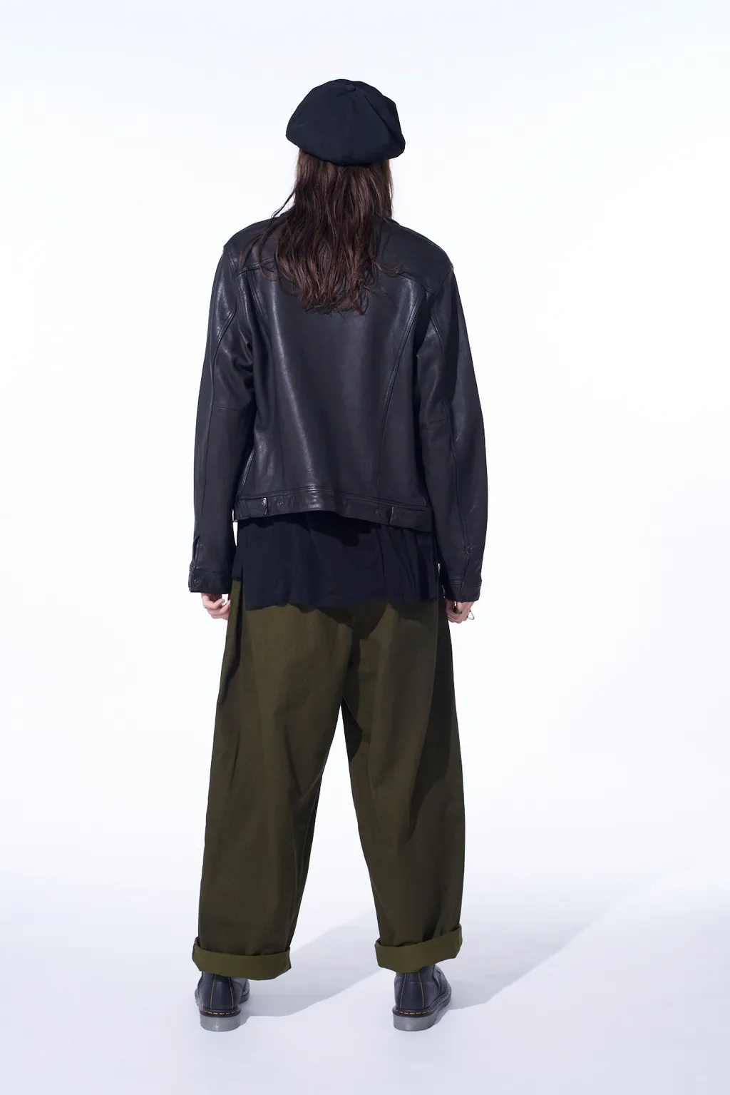 Cotton Drill Drawstring Wide Pants