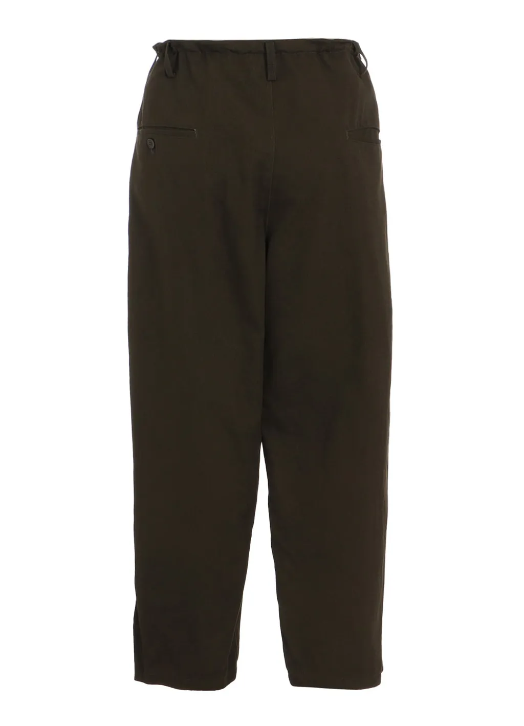 Cotton Drill Drawstring Wide Pants