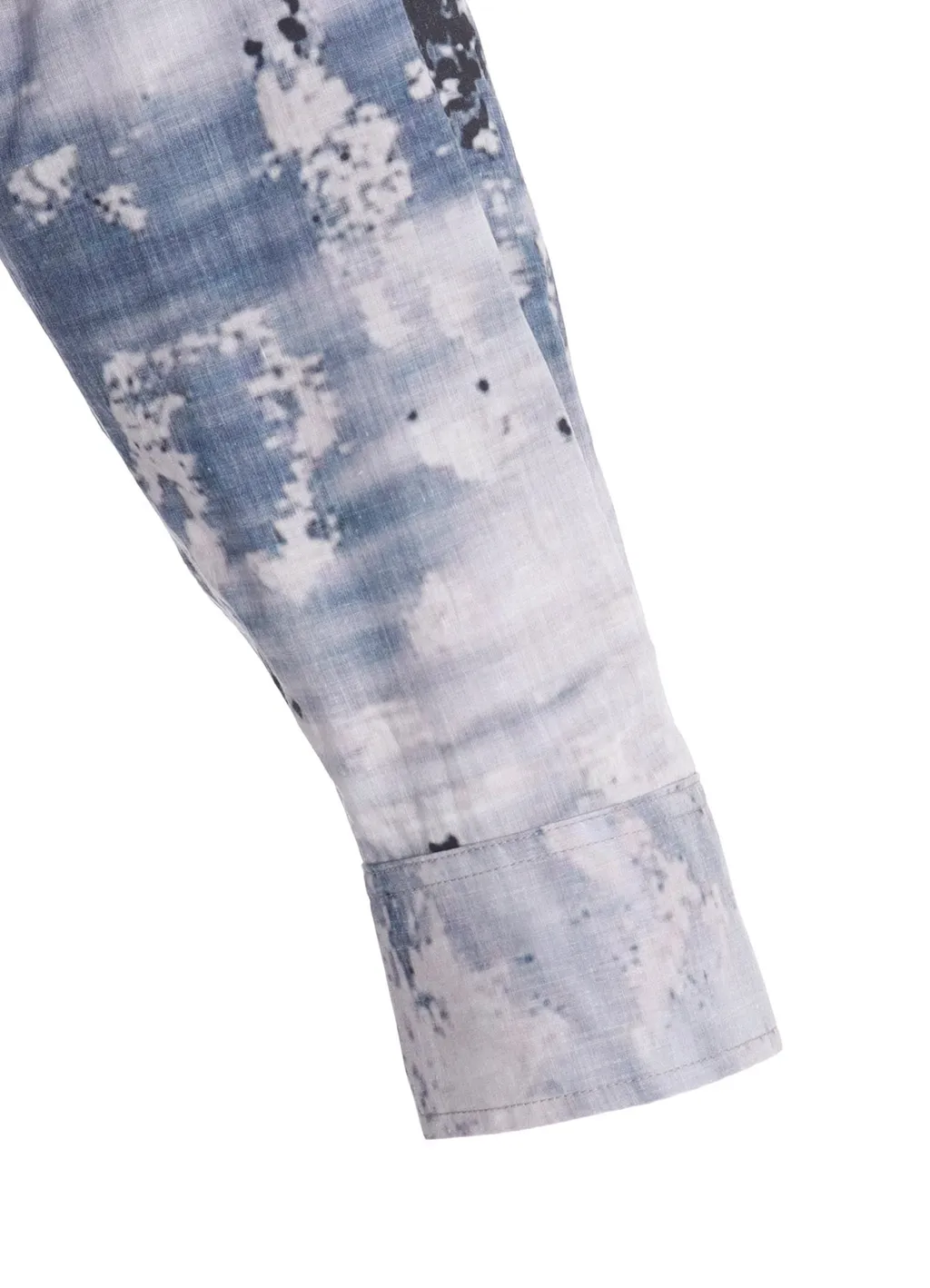 Floral Print Button Slits Long Shirt