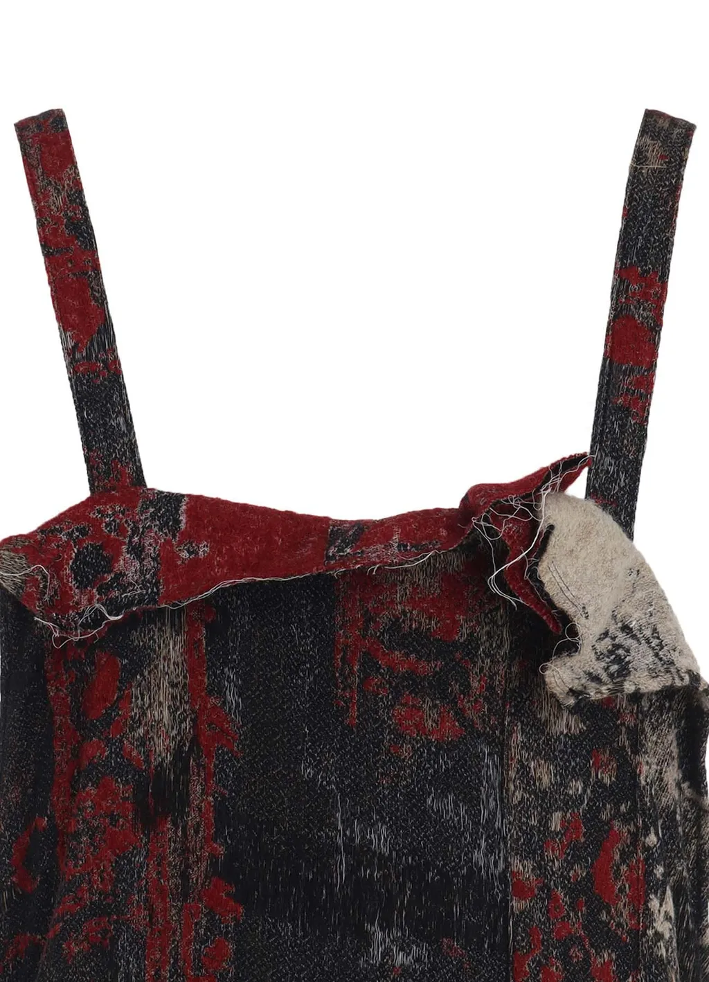 Floral Jacquard Pleated Shoulder Strap Dress