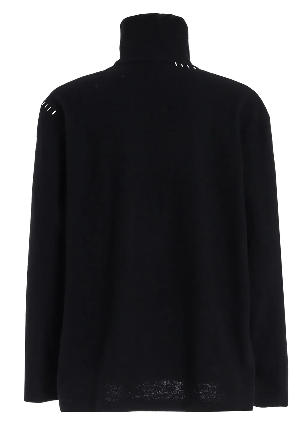 Airy Jersey Blind Stitch High Neck Long-Sleeve T-Shirt