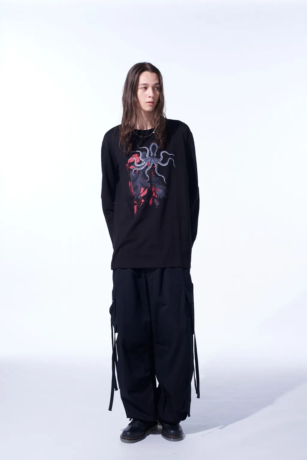 Graphic Long-Sleeved T-Shirt Octopus