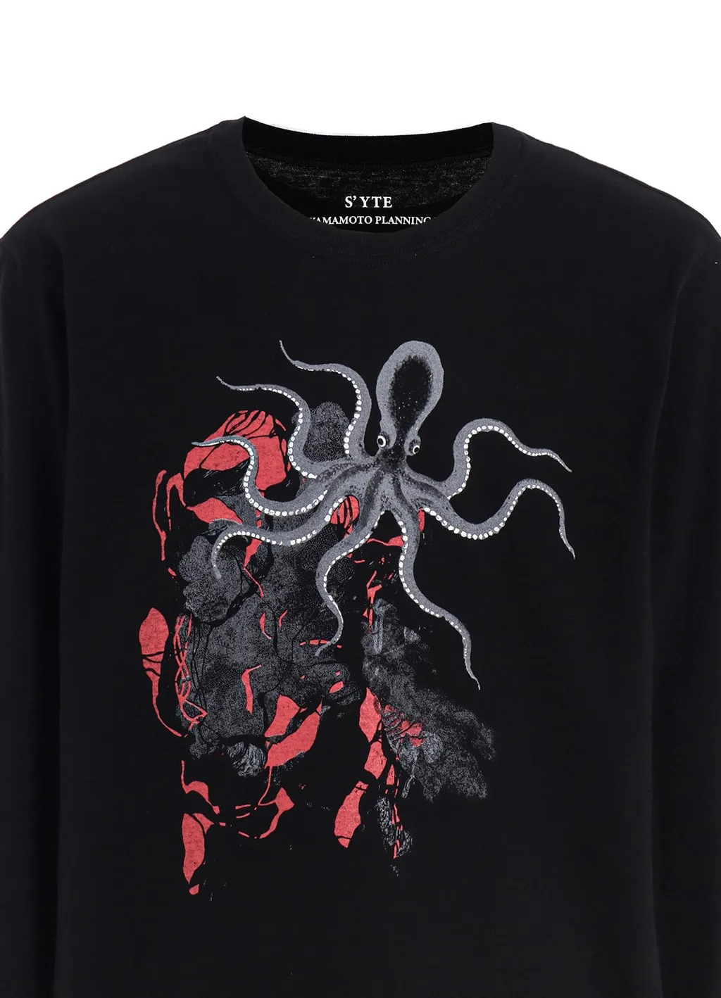 Graphic Long-Sleeved T-Shirt Octopus