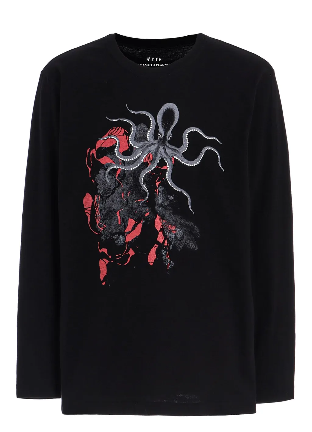 Graphic Long-Sleeved T-Shirt Octopus