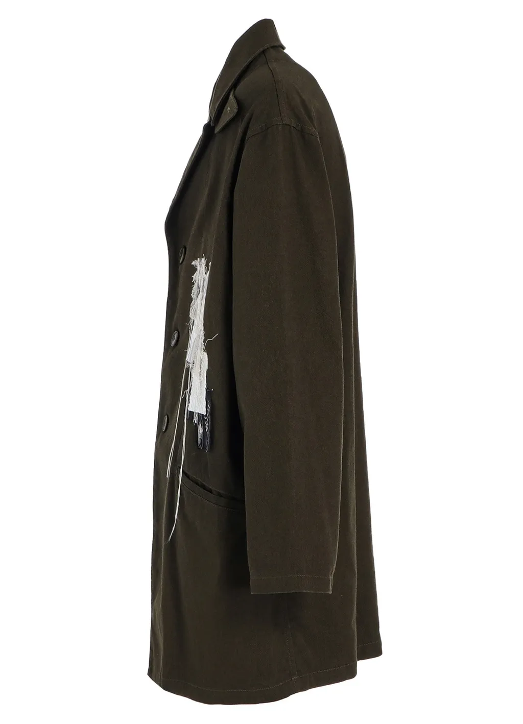 Cotton Drill Applique Long Jacket Boro