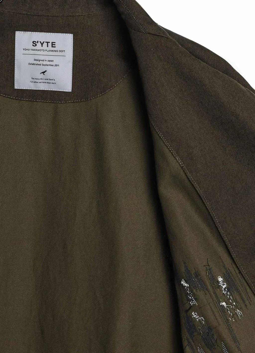 Cotton Drill Applique Long Jacket Boro