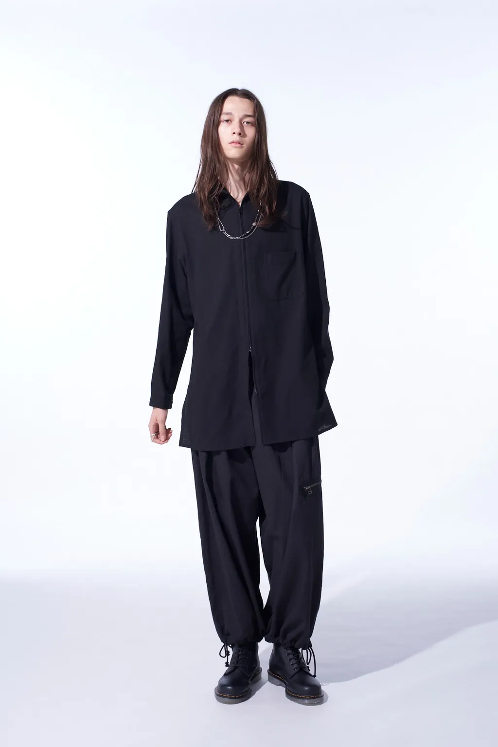 Khadi Cotton Stand Collar Zipper Shirt