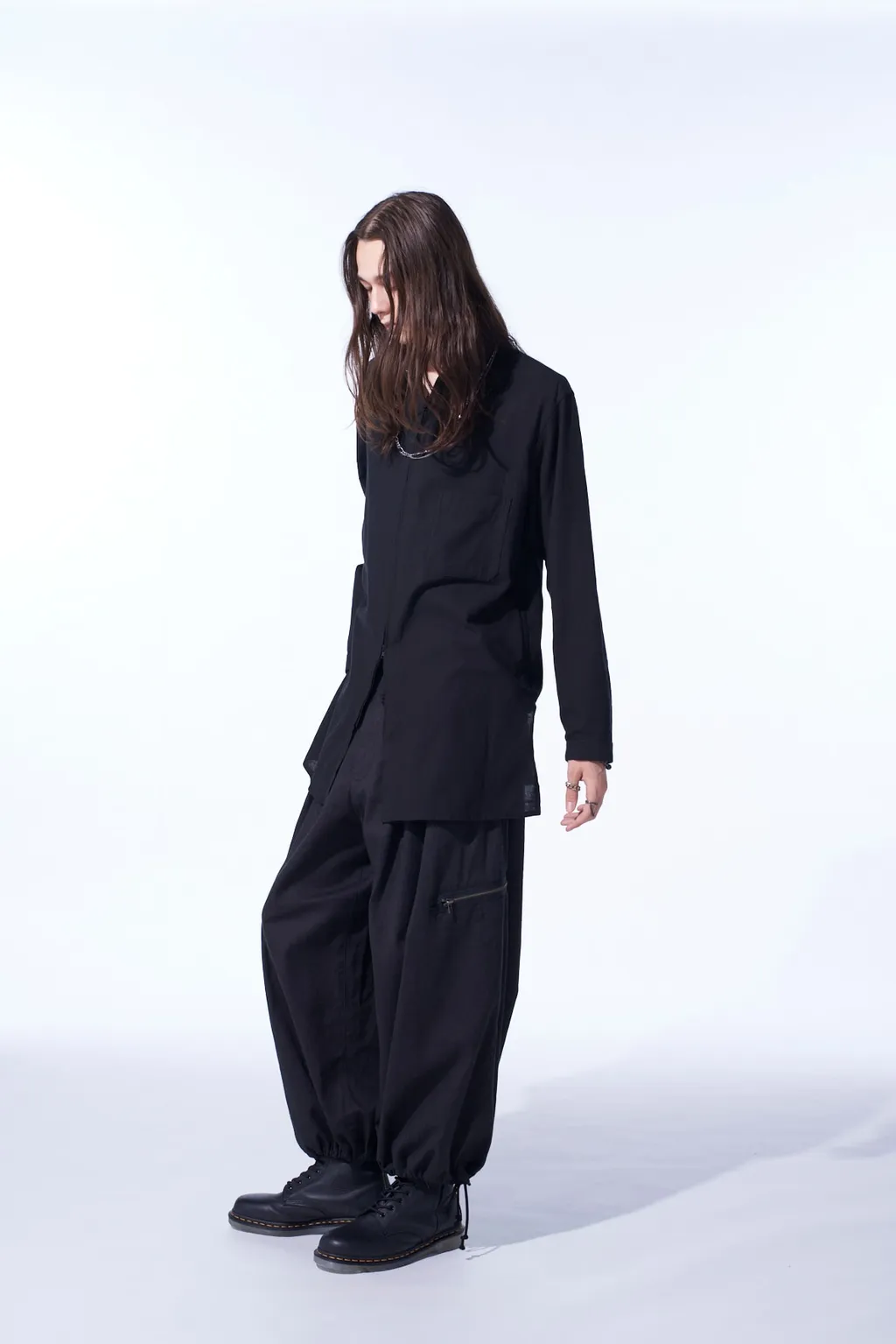 Khadi Cotton Stand Collar Zipper Shirt