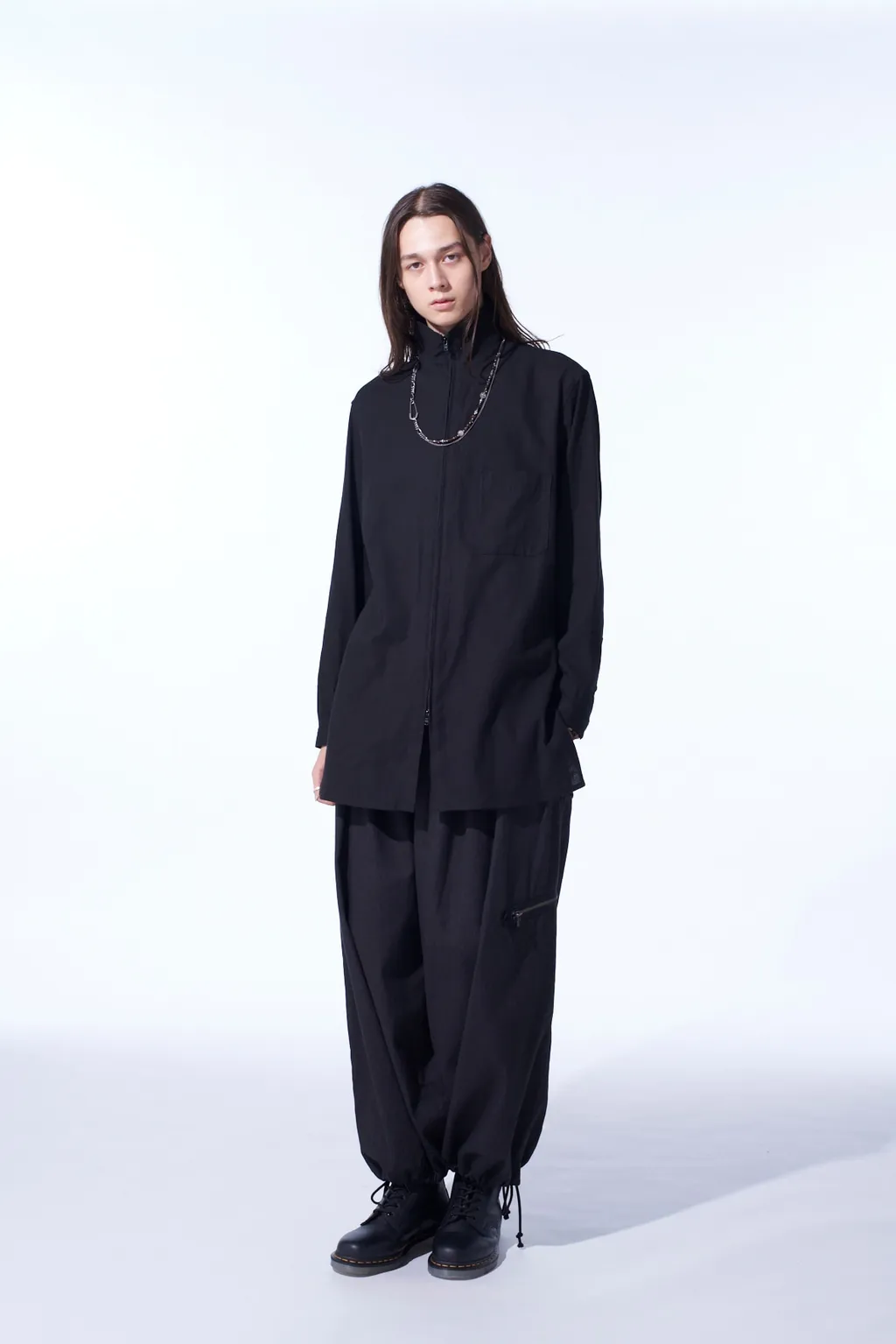 Khadi Cotton Stand Collar Zipper Shirt