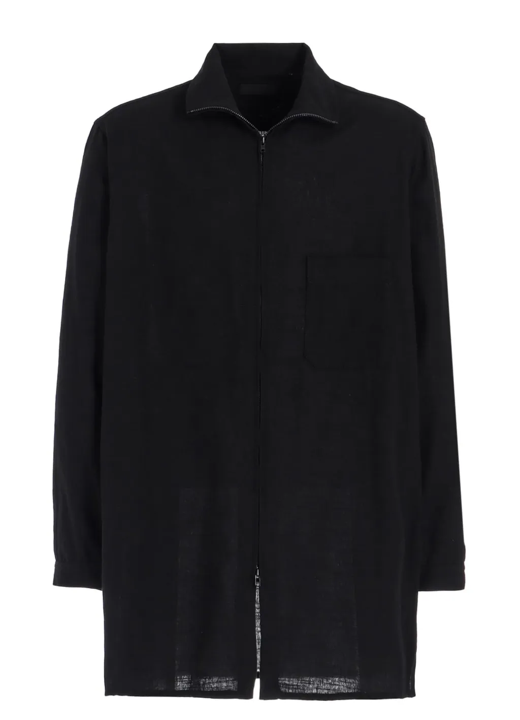 Khadi Cotton Stand Collar Zipper Shirt