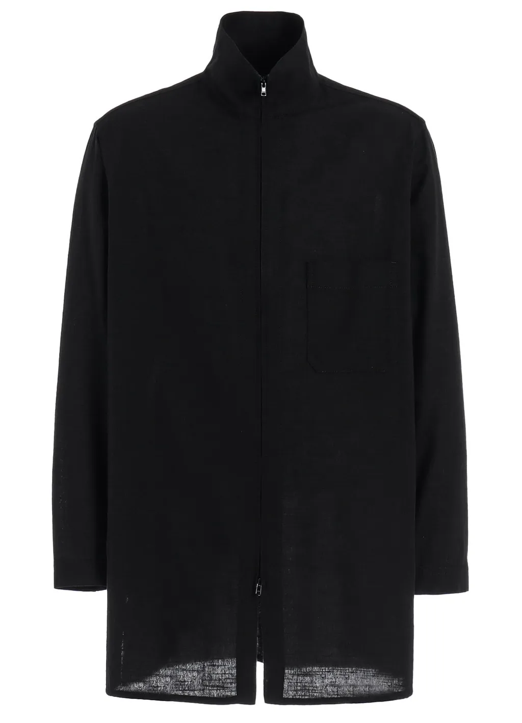 Khadi Cotton Stand Collar Zipper Shirt