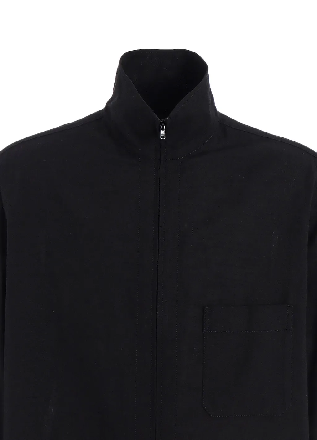 Khadi Cotton Stand Collar Zipper Shirt