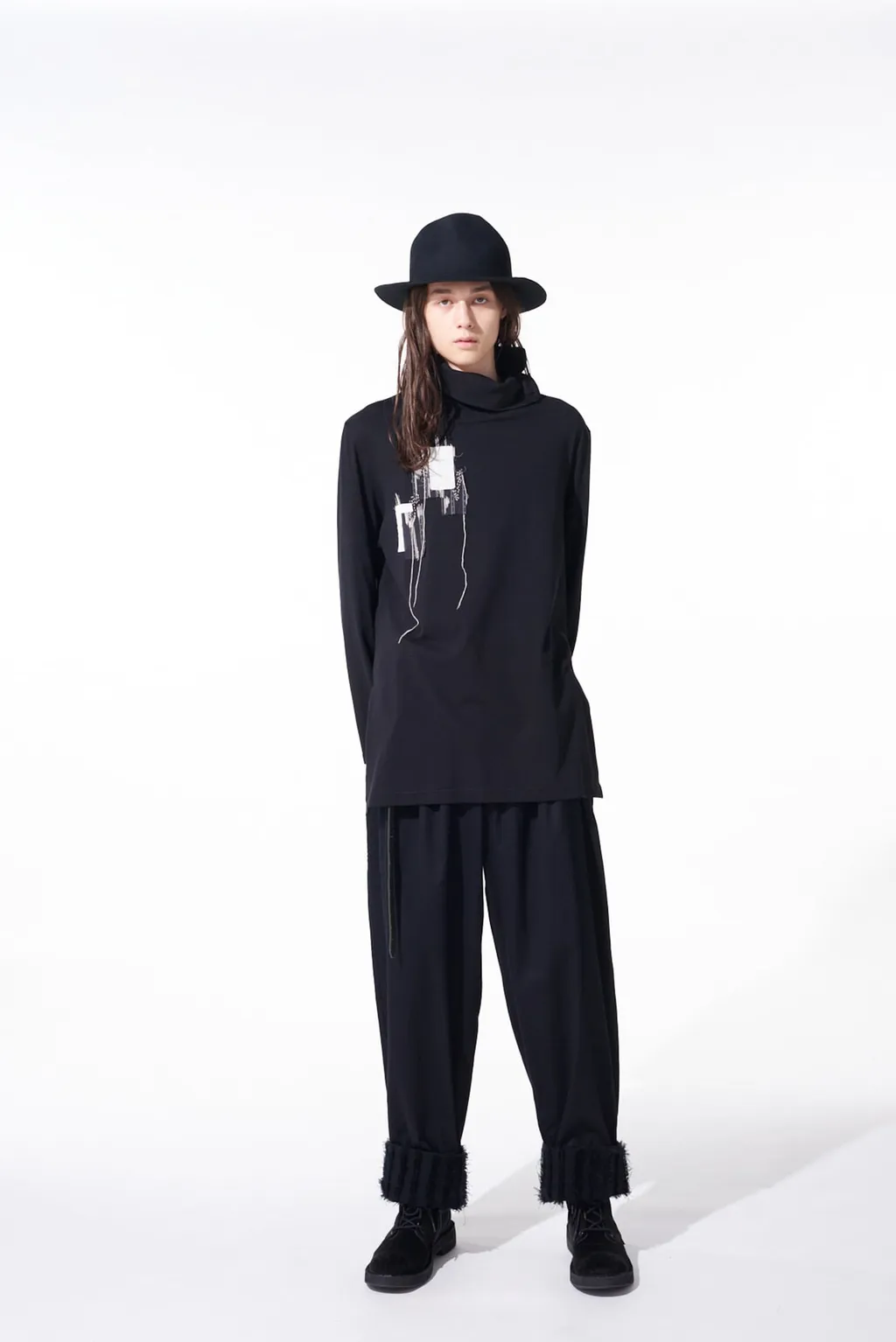 Jacquard Fringe Stripe Wide Pants