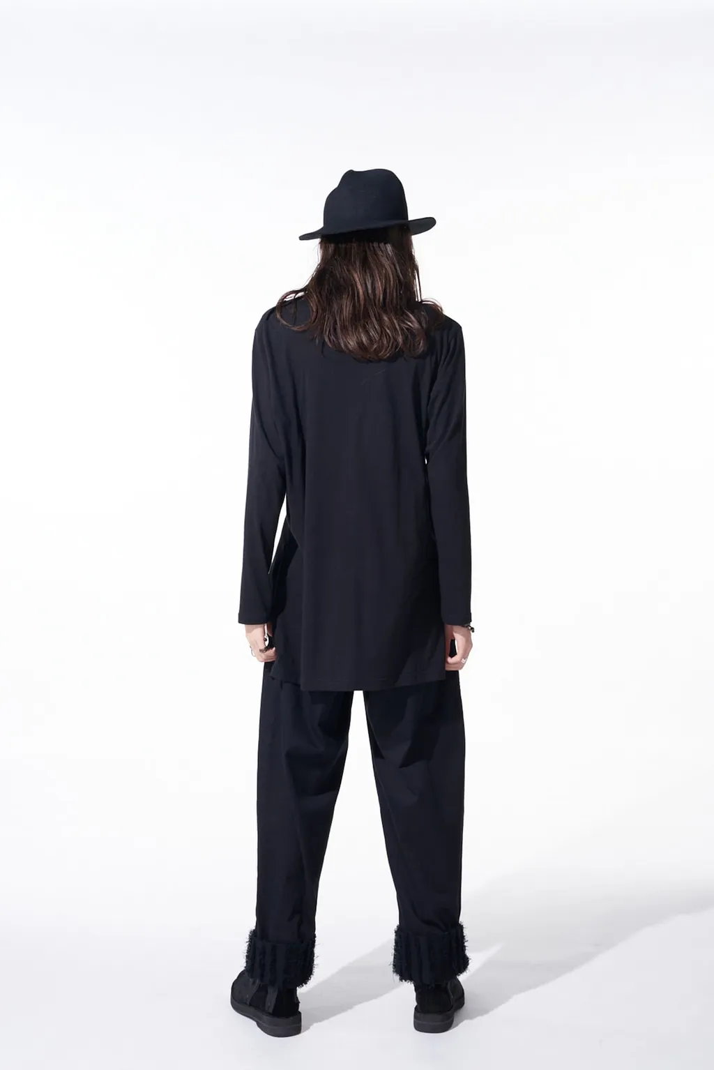 Jacquard Fringe Stripe Wide Pants