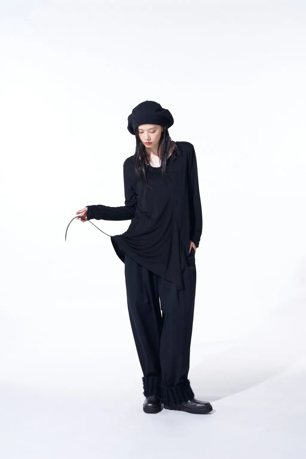 Jacquard Fringe Stripe Wide Pants
