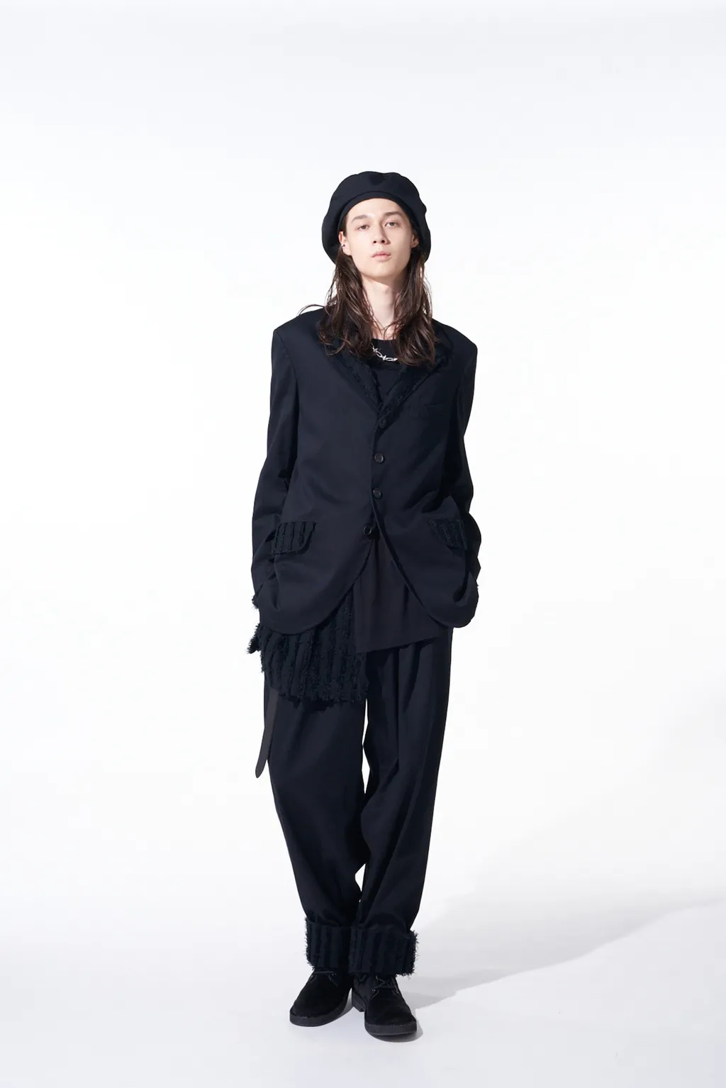 Jacquard Fringe Stripe Jacket