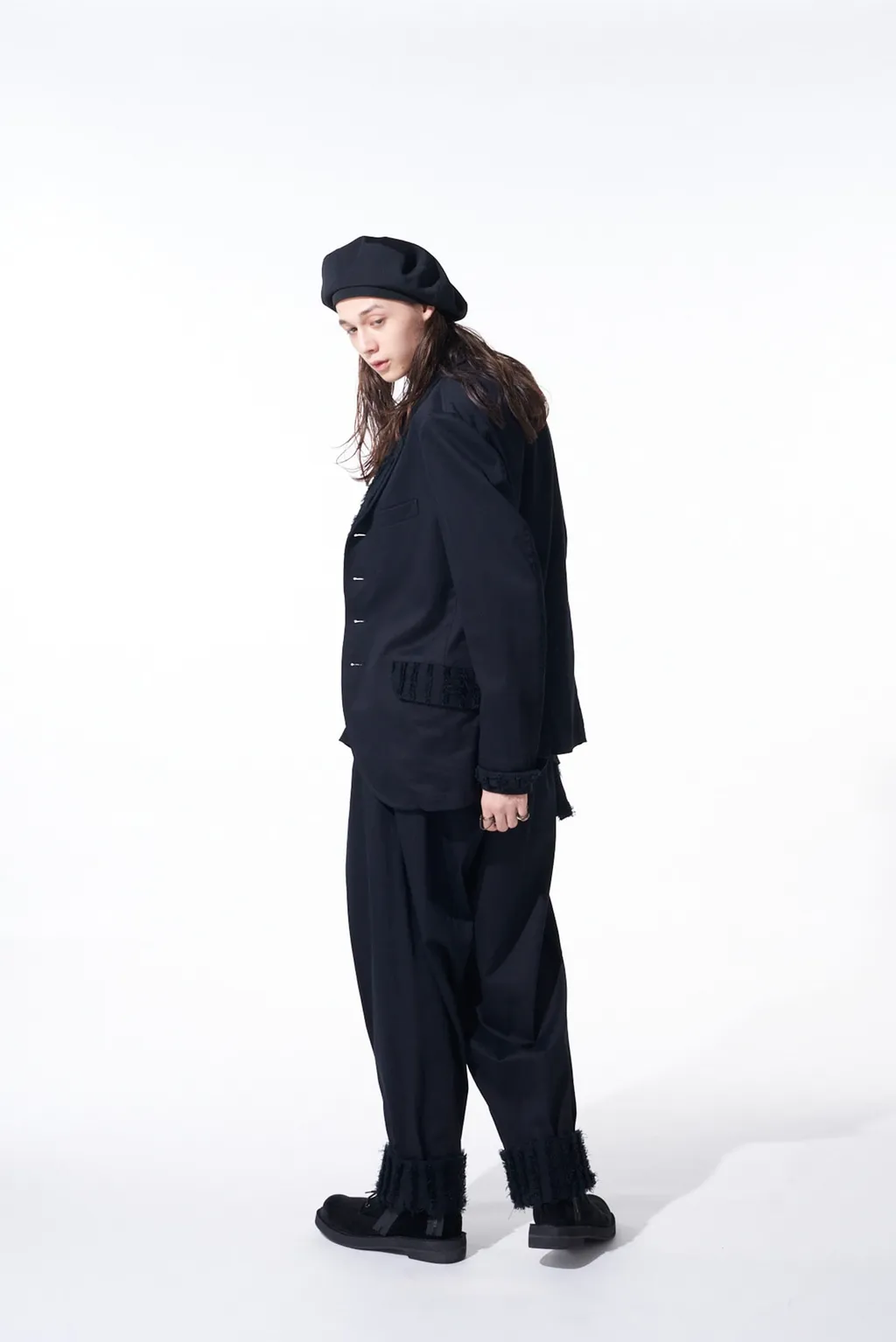Jacquard Fringe Stripe Jacket