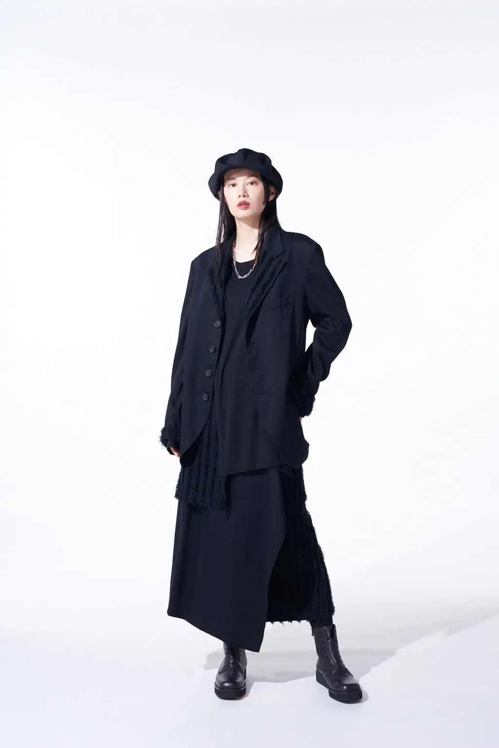 Jacquard Fringe Stripe Jacket