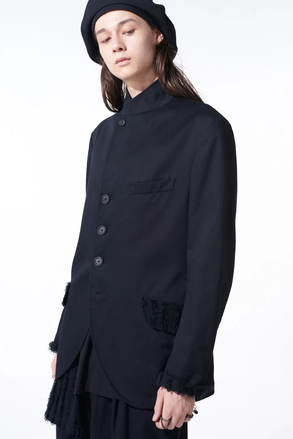 Jacquard Fringe Stripe Jacket
