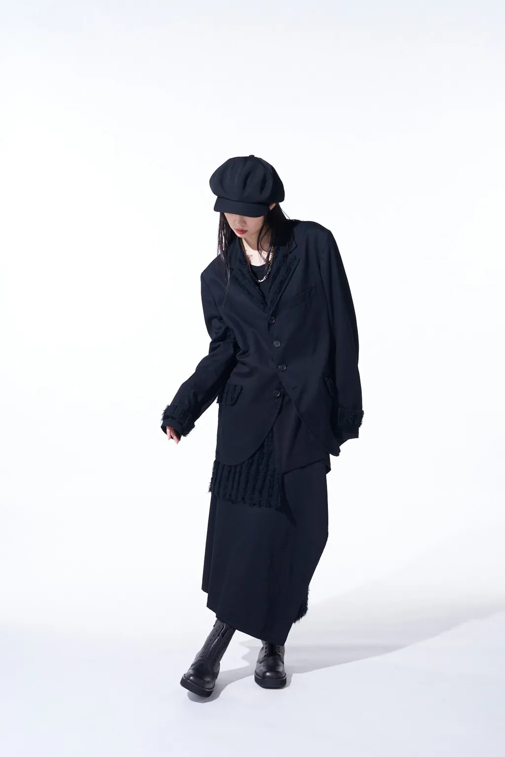 Jacquard Fringe Stripe Jacket