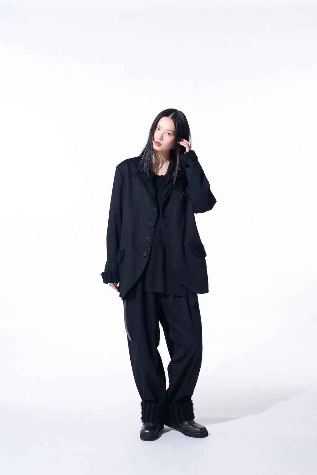 Jacquard Fringe Stripe Jacket
