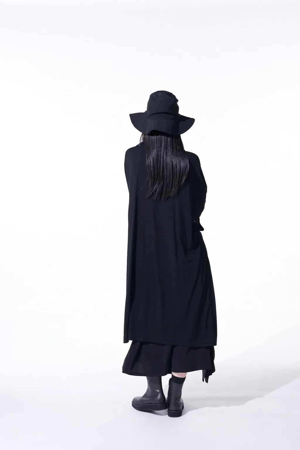 Rayon Jersey Collarless Long Cardigan