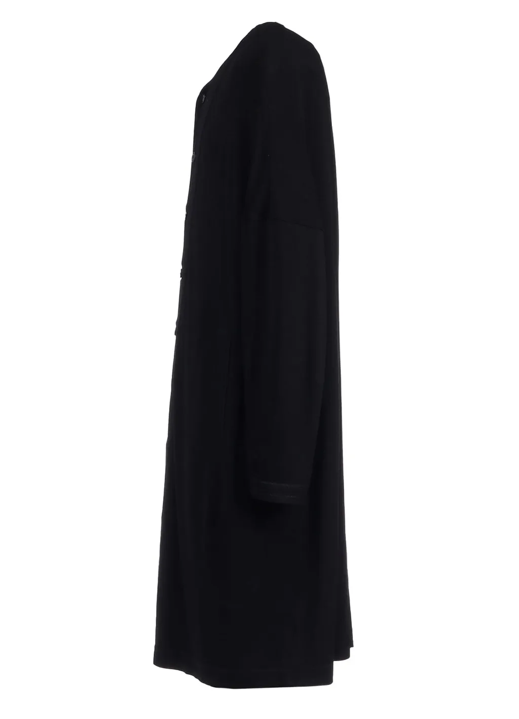 Rayon Jersey Collarless Long Cardigan
