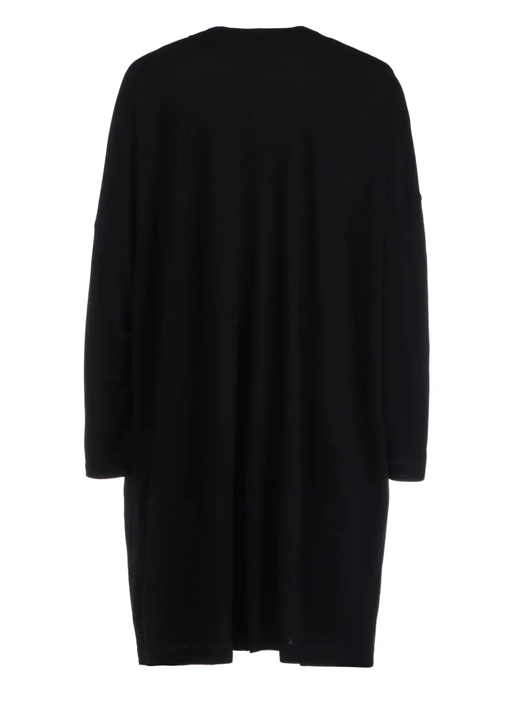 Rayon Jersey Collarless Long Cardigan