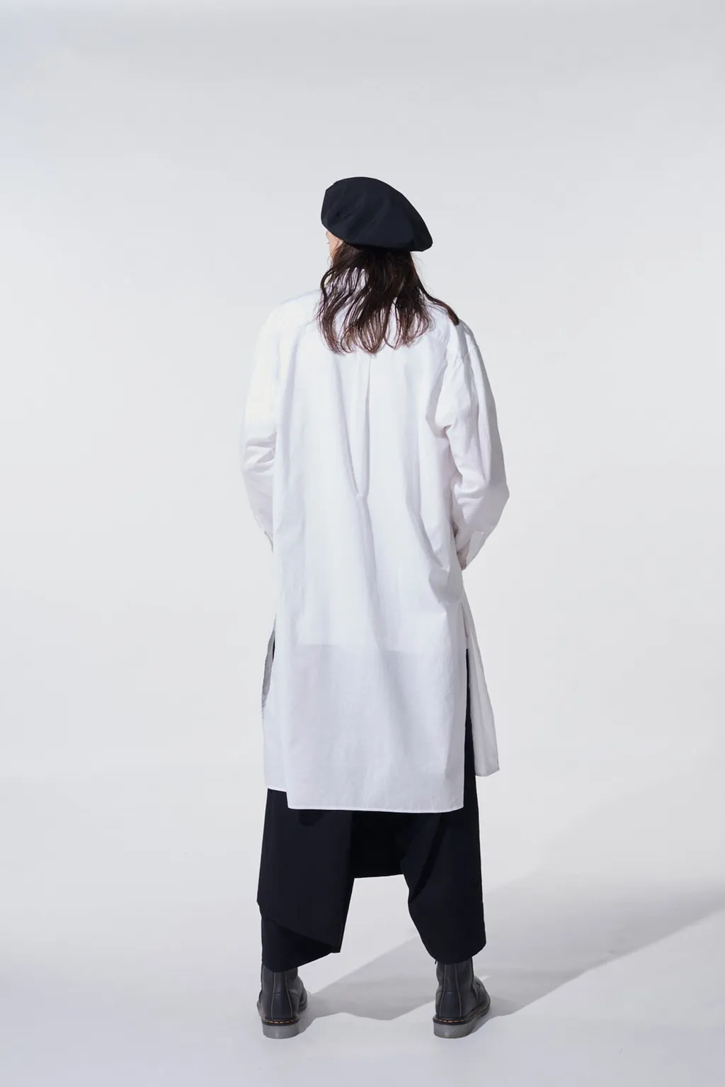 Cotton Twill Applique Long Shirt Boro