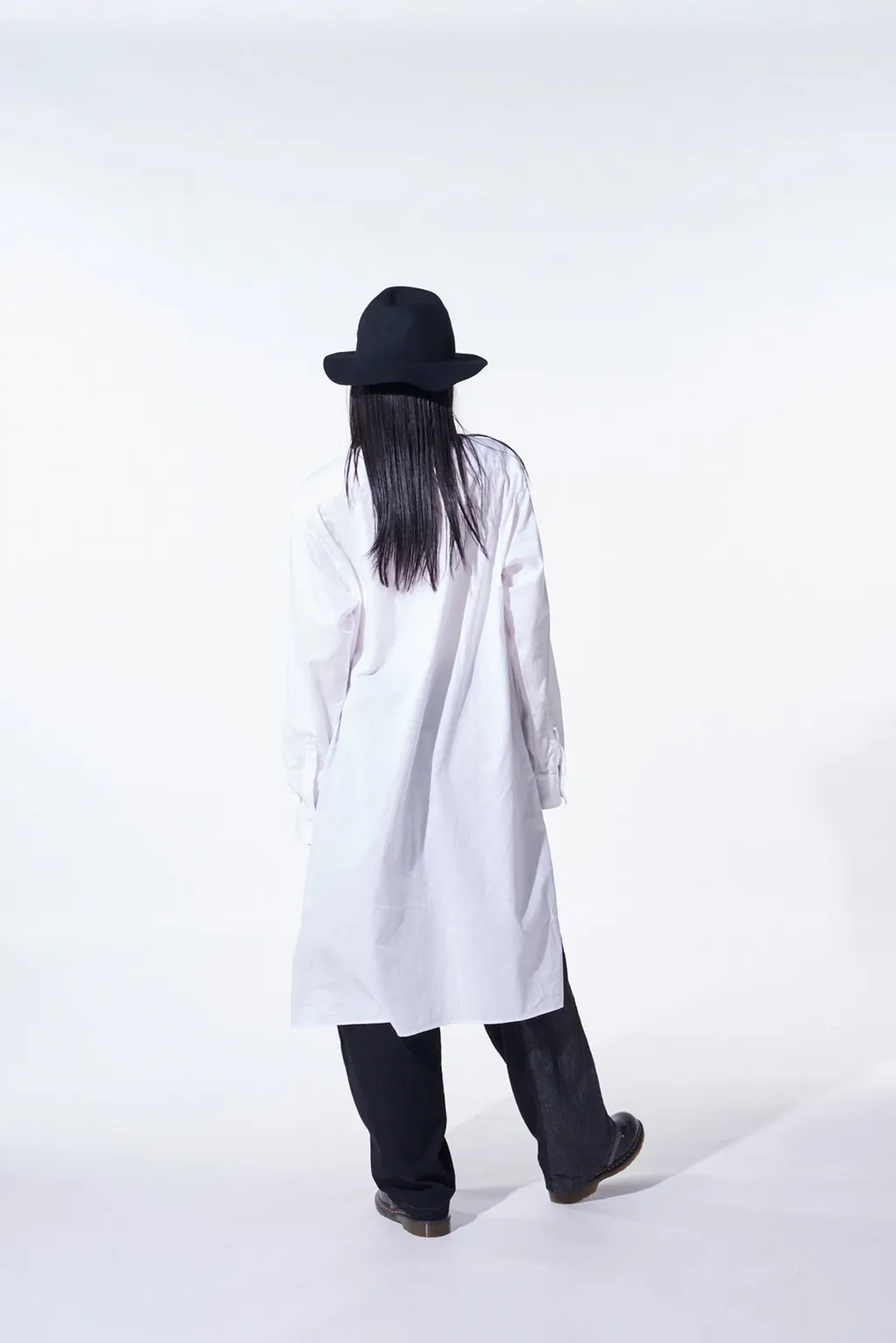 Cotton Twill Applique Long Shirt Boro