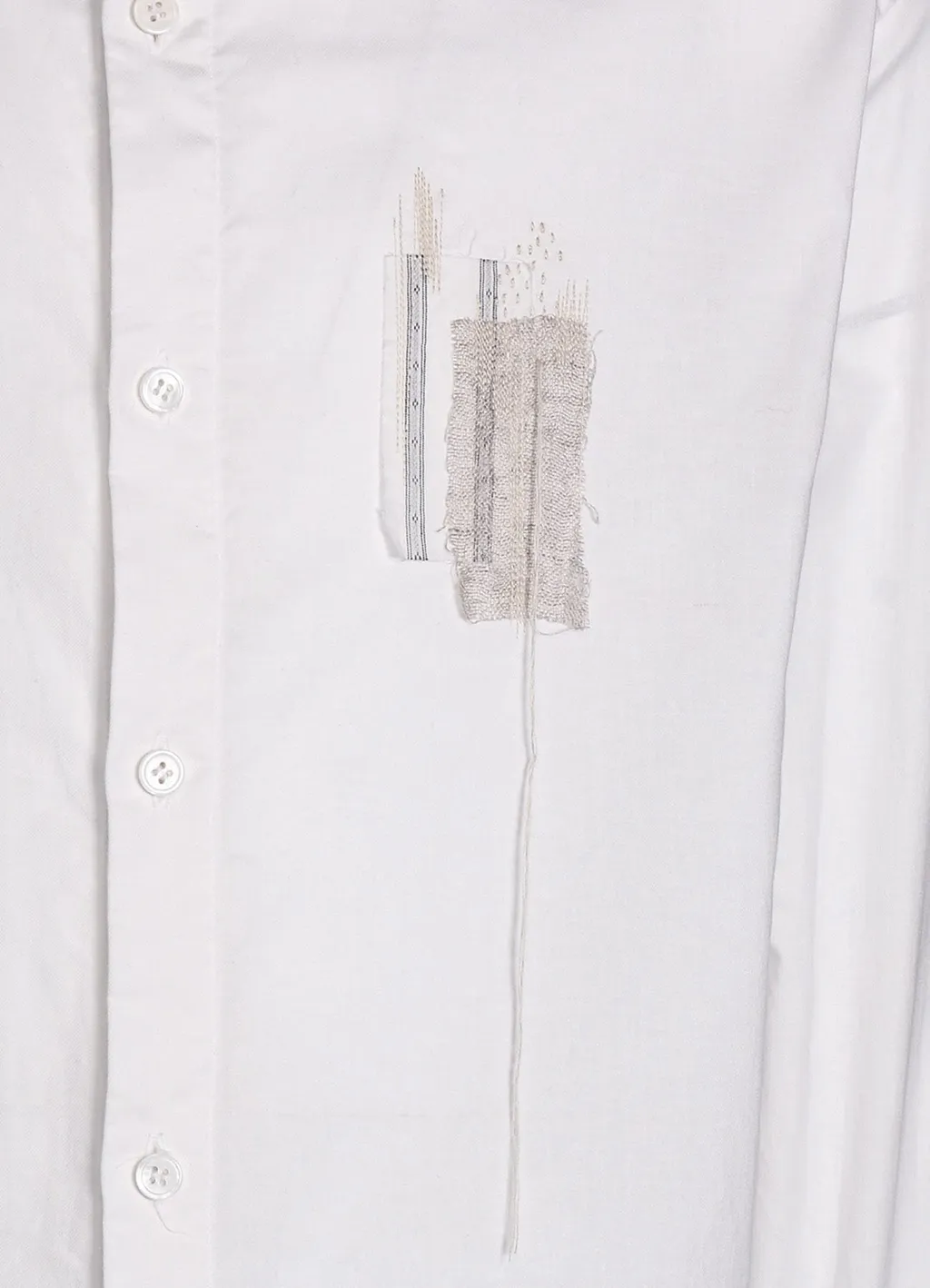 Cotton Twill Applique Long Shirt Boro