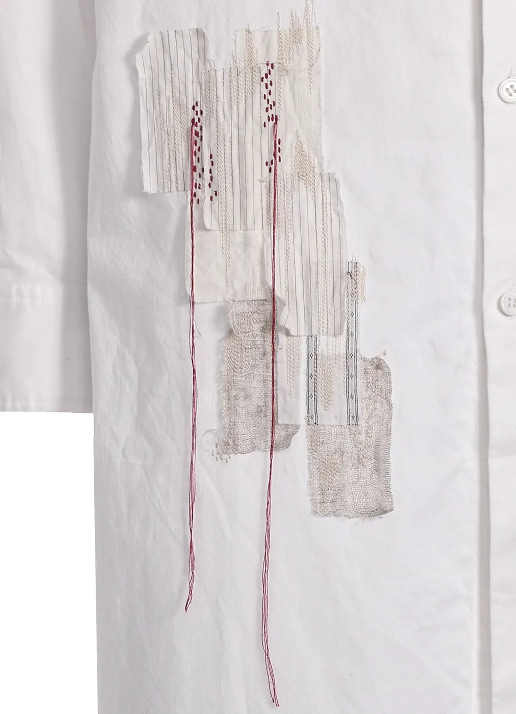 Cotton Twill Applique Long Shirt Boro