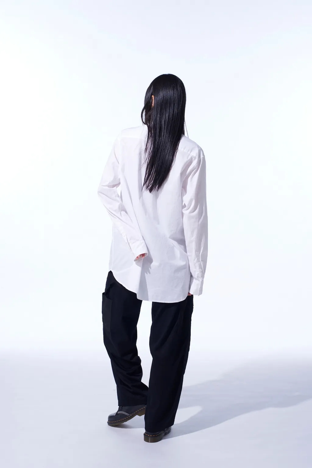 Cotton Twill Applique Stand Collar Shirt Boro
