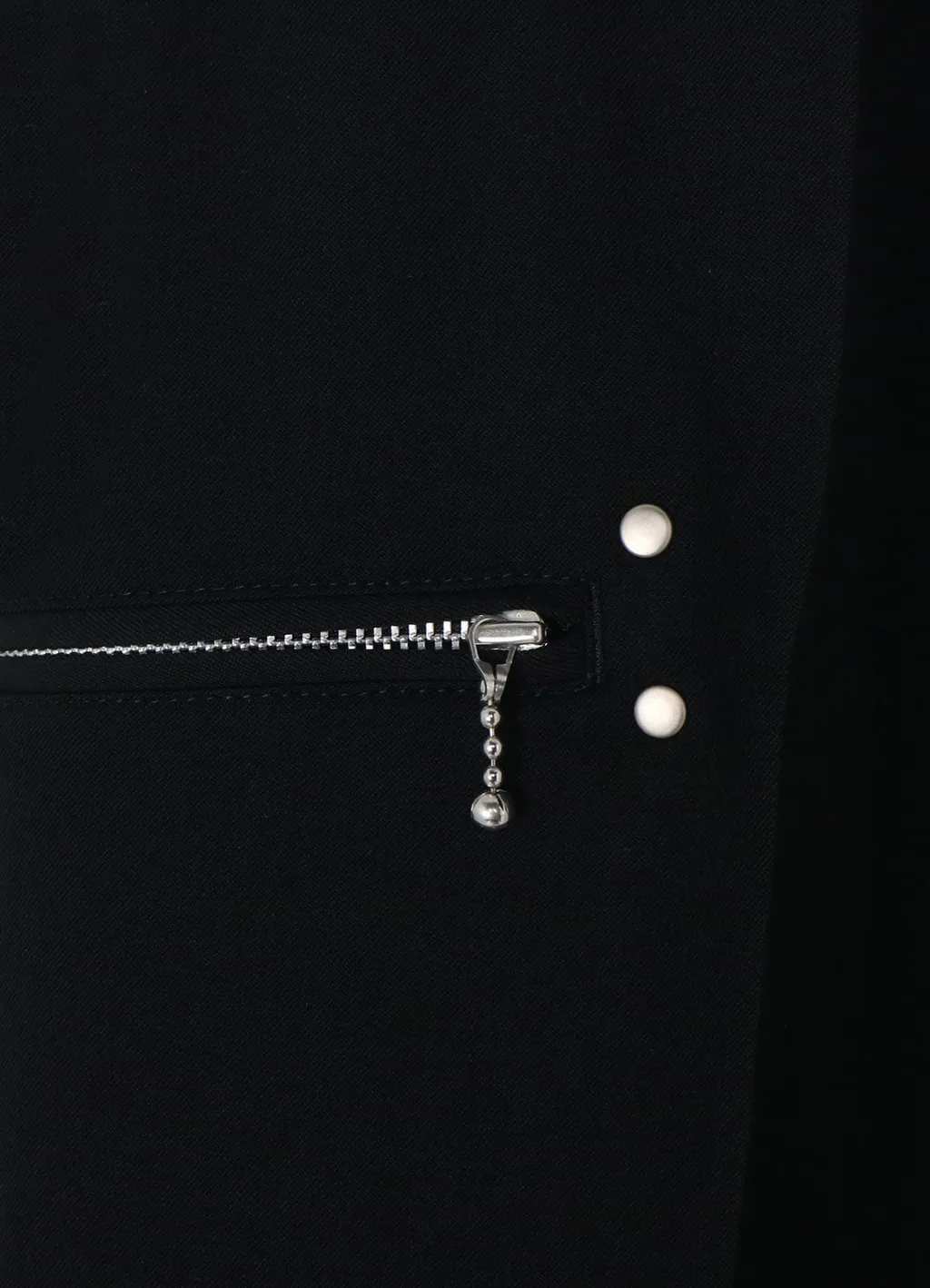 Washer Finished Wool Gabardine Studs Slim Sarouel Pants