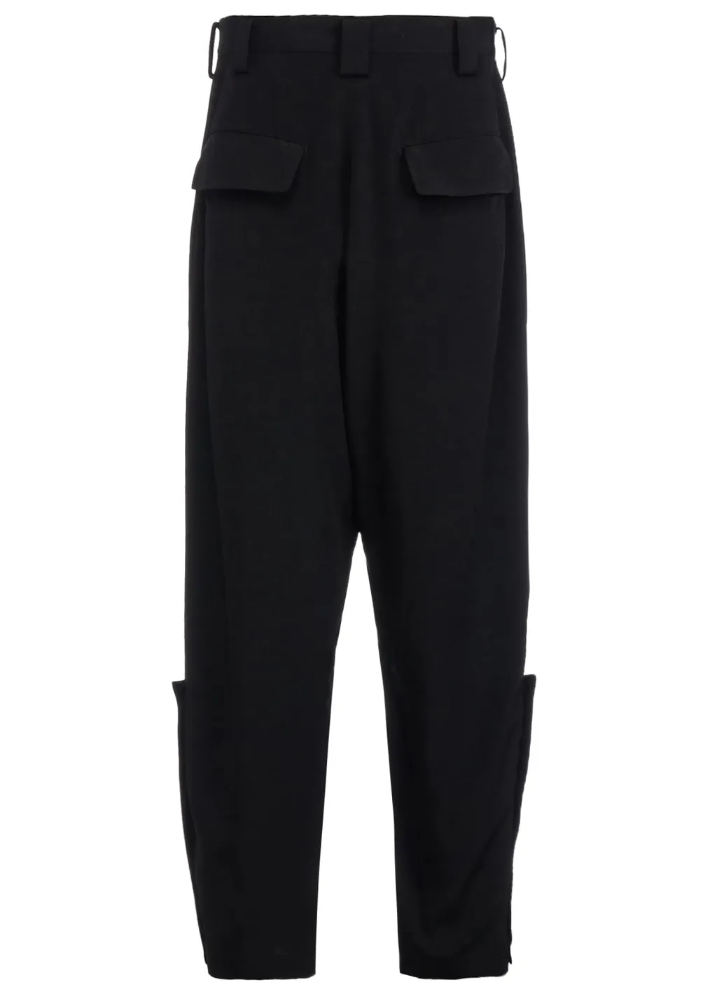 Crepe De Chine Button-Slit Pants